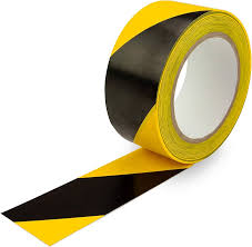 [54311] Fußboden-Warnmarkierung linksweisend, Folie, Gelb-Schwarz, Rolle 50 mm x 33 m(ROULEAU)