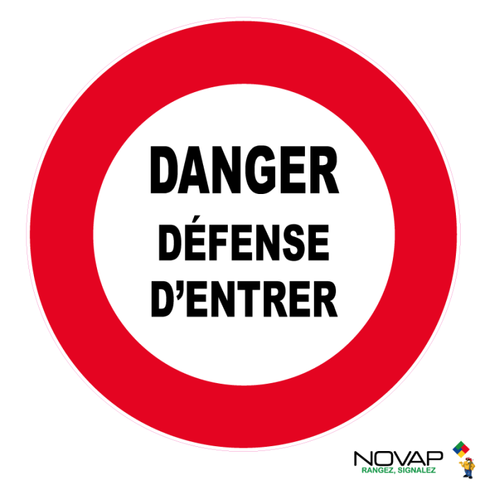 [4061115] [⚠Déstockage] PANNEAUX DANGER DEFENSE D'ENTRER RIGIDE DIAM. 300 MM D111 (PIECE)