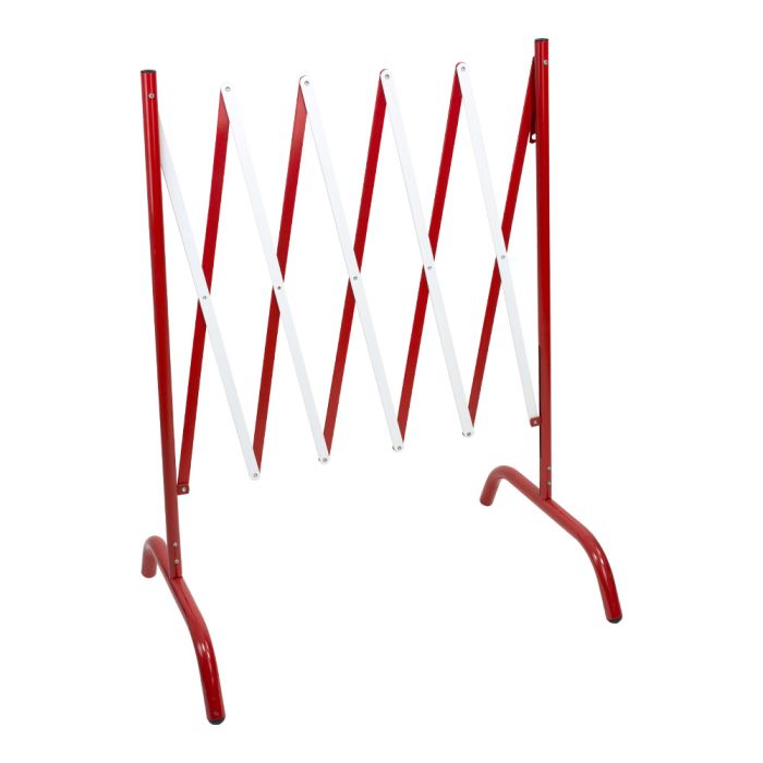 [8000257] BARRIERE EXTENSIBLE DROIT ROUGE/BLANC, HAUTEUR 105cm LONGEUR MAX: 250cm (PIECE)