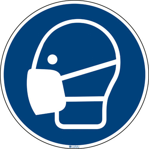 [800213] [⚠Déstockage] Picto-Boy Refill: PIC 267-DIA 100-B7541 PROTECTION OBLIGATOIRE DES VOIES RESPIRATOIRES DIAM 100MM (PIECE)