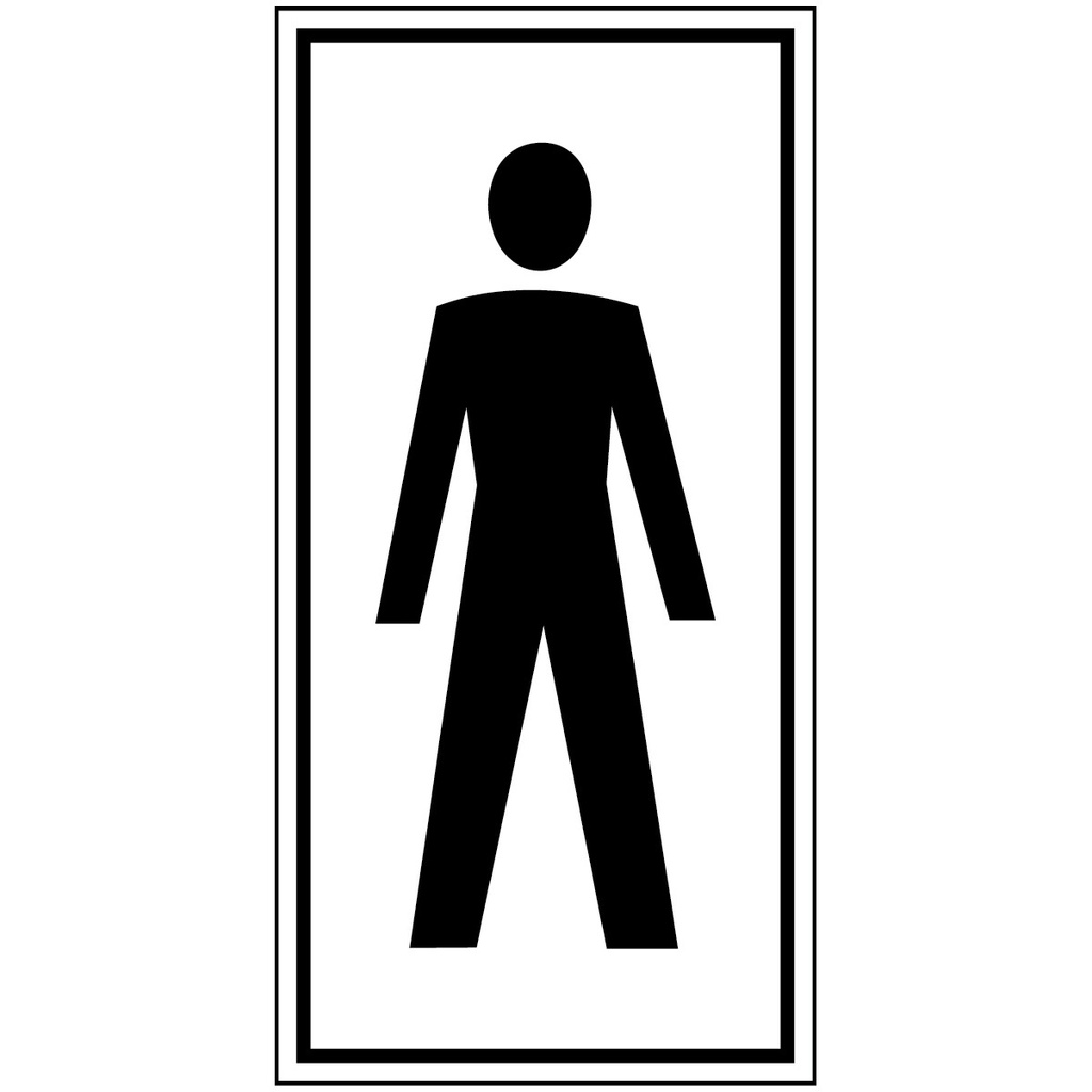 [800265] [⚠Déstockage] Picto-Boy Refill: PIC 466-075*150-B7541 WC MESSIEURS 75X150MM (PIECE)