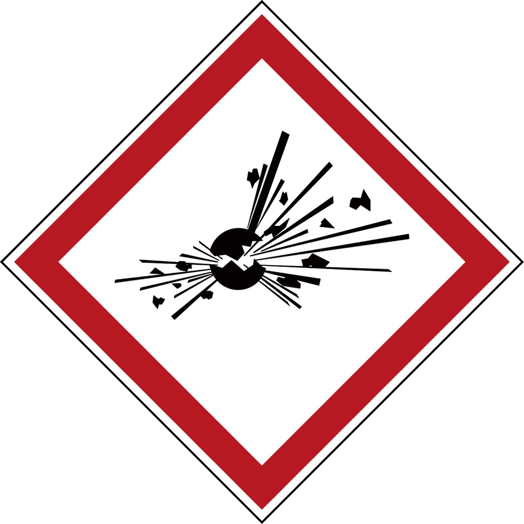 [811682] [⚠Déstockage] PICTO. MATIERES EXPLOSIVES POLYEST. ADHESIF, 70X70MM *** 6 PIECES *** (PIECE)