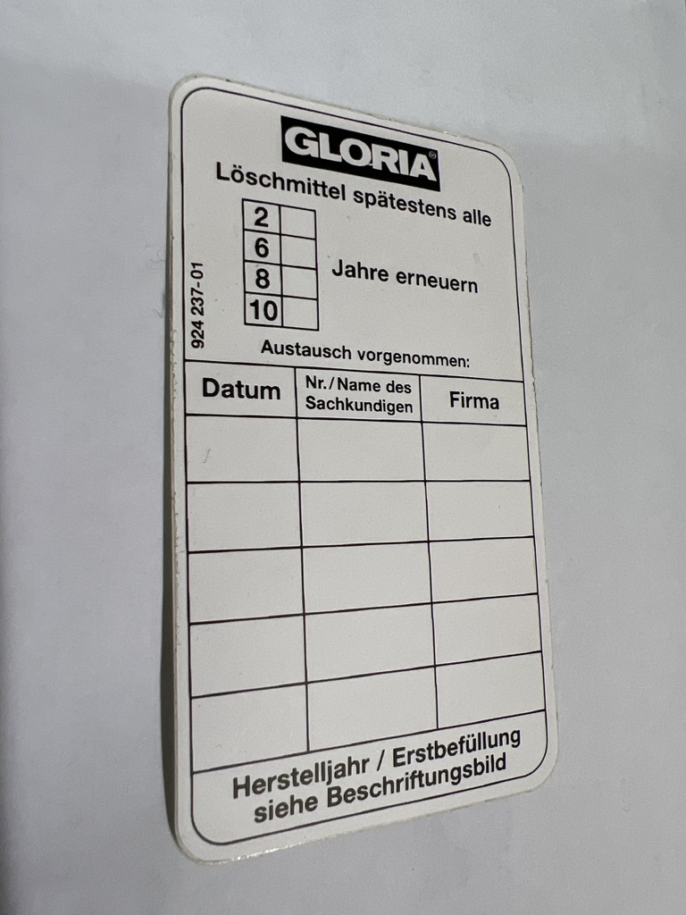 [924237.0000] [⚠Déstockage] LOESCHMITTELPRUEFETIKETTE GLORIA (PIECE)