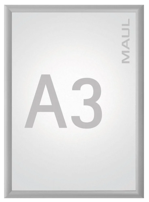 KLEMMRAHMEN A3 / CADRE POUR PLAN DIN A3  Ecken Rondo, Alu silber eloxiert 297x420 mm