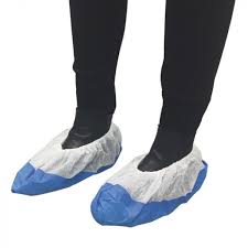 [DF02] SURCHAUSSURES JETABLES BLANC/BLEU ; 80 MICRONS ; TAILLE L (41 CM)  *CARTON DE 20 SACHETS DE 40 PIECES* (CARTON)