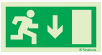 [F0005F30151] PICTO SORTIE DE SECOURS EN BAS PORTE A DROITE 300X150