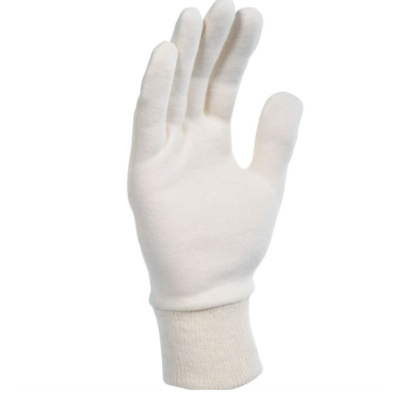 [1.14.092.08] GANTS BLANCS INTERLOCK LOURD  *390GR*  (12 paires) (8)