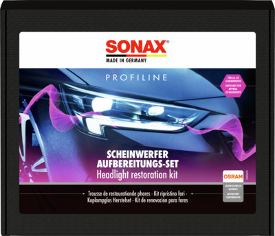 [04056410SONAX] SONAX 04056410 PROFILINE Kit complet de restauration de phares - 26 pcs