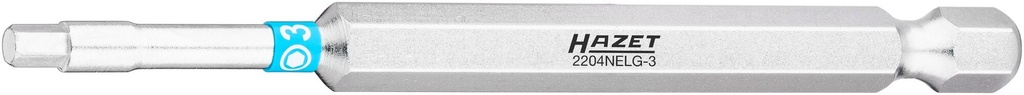 [2204NELG-3] HAZET - Embout-tournevis (bit) ∙ taille 3 mm ∙ longueur : 89 mm