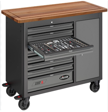 [V5154] VIGOR V5154 Établi mobile séries L ∙ avec assortiment