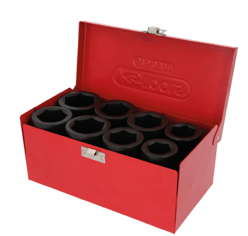 [515.0308] KSTools 515.0308 1" Jeu de douilles à chocs 6 pans, longues, 8 pcs