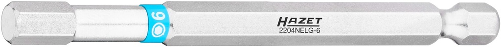 [2204NELG-6] HAZET - Embout-tournevis (bit) ∙ taille 6 mm ∙ longueur : 89 mm