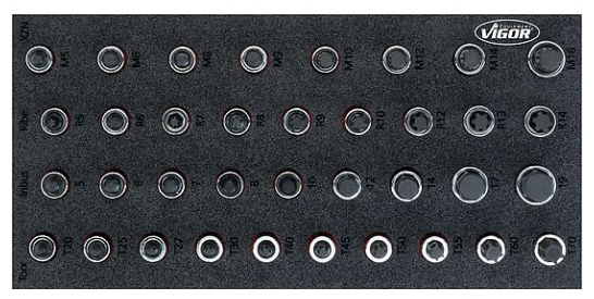 [V5099] VIGOR V5099 Jeu de douilles mâles