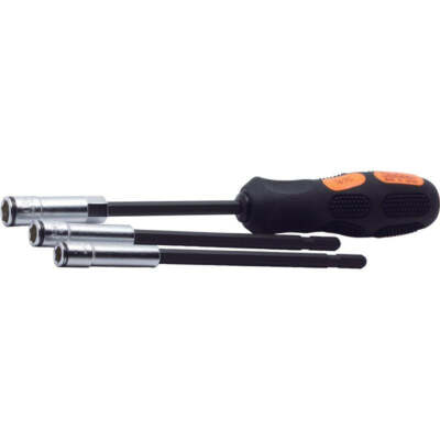 [167C/3-2B] [⚠Déstockage] KO-KEN - 167C/3-2B - Clé à douille interchangeable avec manche NUT GRIP, set 3 pcs