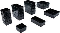 BGS - 9550 - Compartiments de rangement en matière plastique pour servante d’atelier 17 pièces