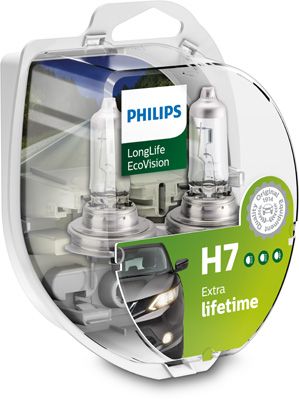 [12972LLECOS2] [⚠Déstockage] Philips H7 LongLife EcoVision 12V 55 PX26d