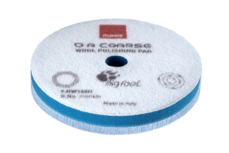 [9.NW160H] 9.NW160H MOUSSE DE POLISSAGE EN LAINE BLEU COARSE - Ø 160mm.