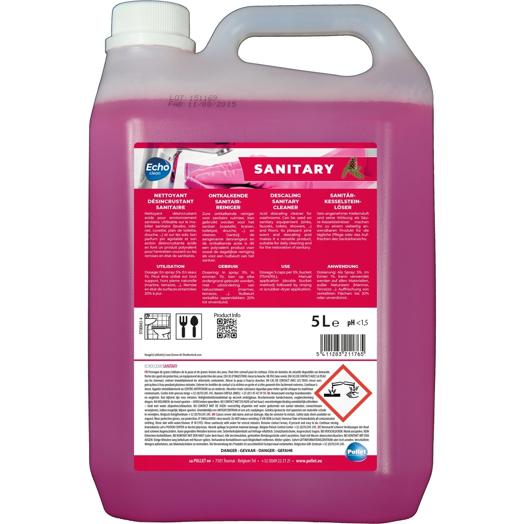 [200417] ECHOCLEAN SAVON LIQUIDE (4 x 5L) Détergent savoneux pour le lavage et la protection des sols