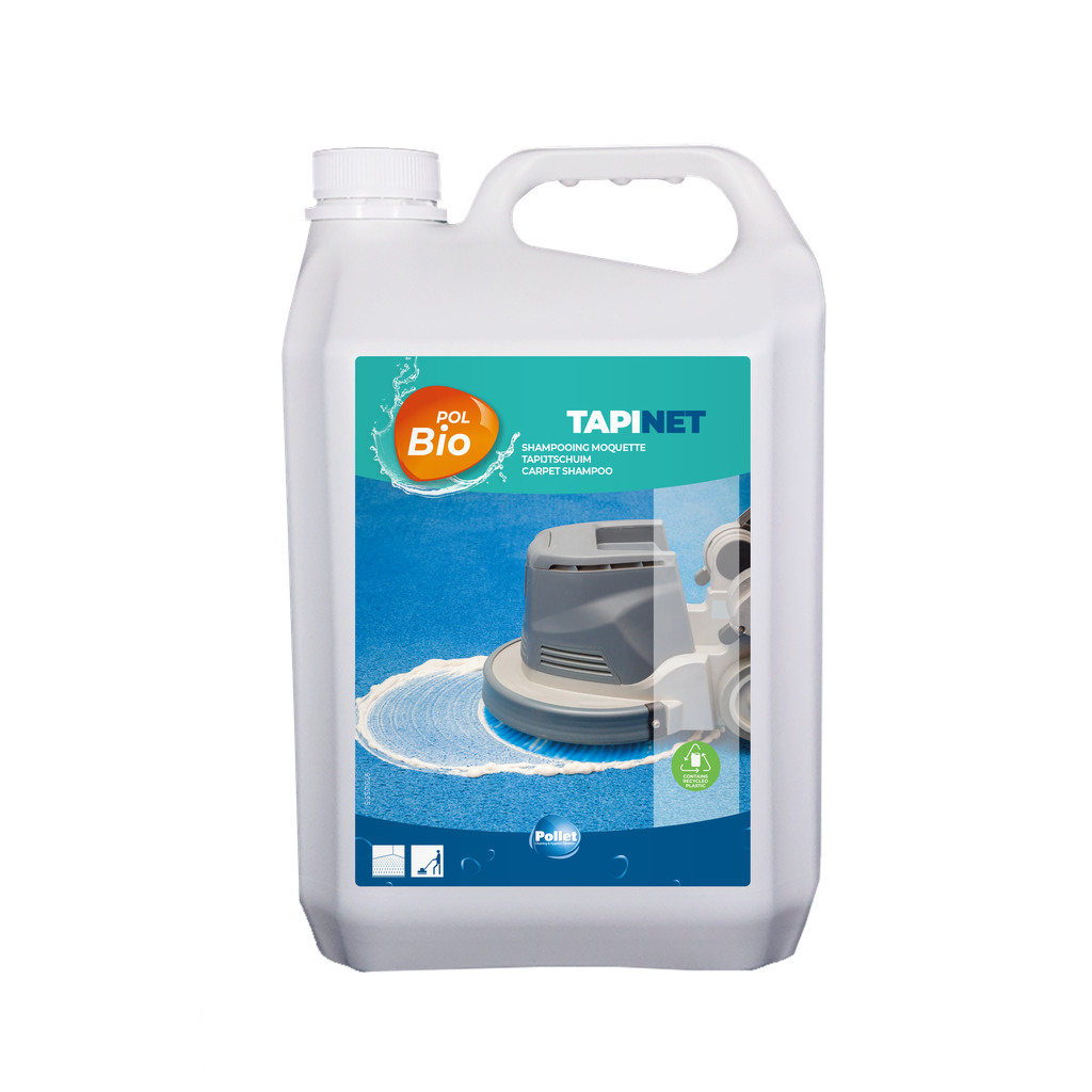 [2400558] POLBIO TAPINET (2 x 5L) Nettoyant à base de bactéries concentré pour l'entretien des moquettes et sols textiles