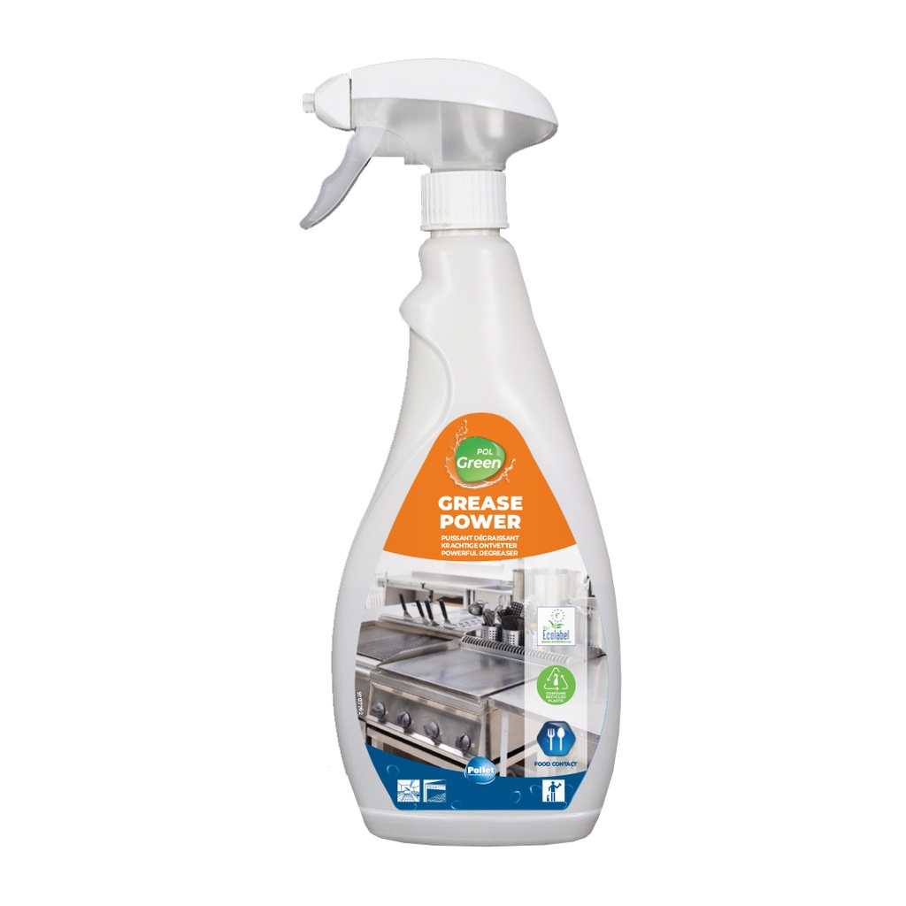 [2200041] POLGREEN GREASE POWER (750ML) Puissant dégraissant alimentaire prêt à l'emploi