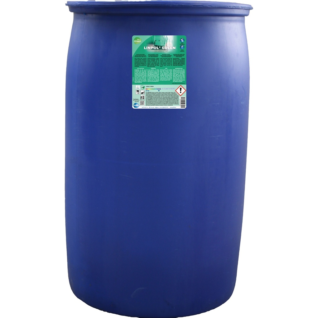 [202695] LINPOL GREEN (200L) Savon Ecologique Industriel pour le nettoyage et la protection des grandes surfaces alimentaires ou non