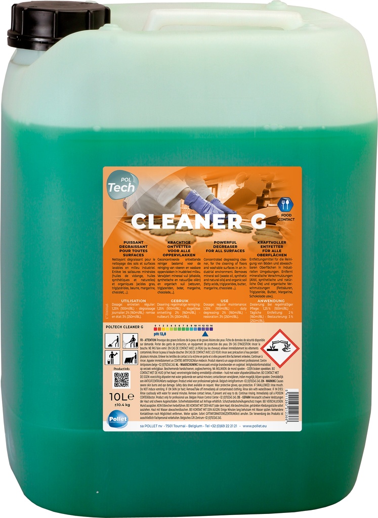 [2100623] POLTECH CLEANER G (10L) Dégraissant alimentaire