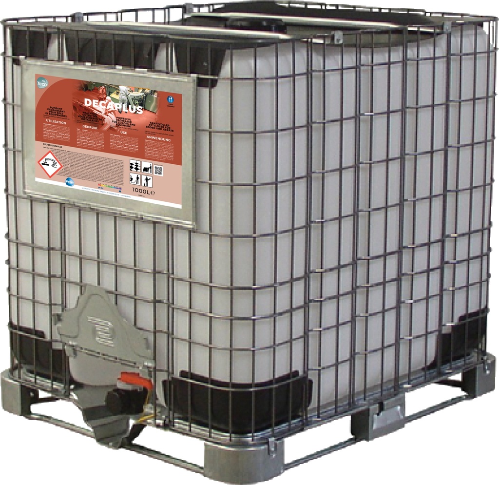 [2205369] POLTECH DECAPLUS (1000L) Puissant dégraissant pour graisses organiques, durcies ou non