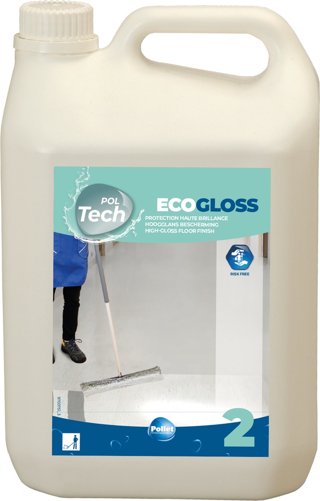 [2700258] POLTECH ECOGLOSS (2 x 5L) Emulsion brillante pour la protection des sols thermoplastiques