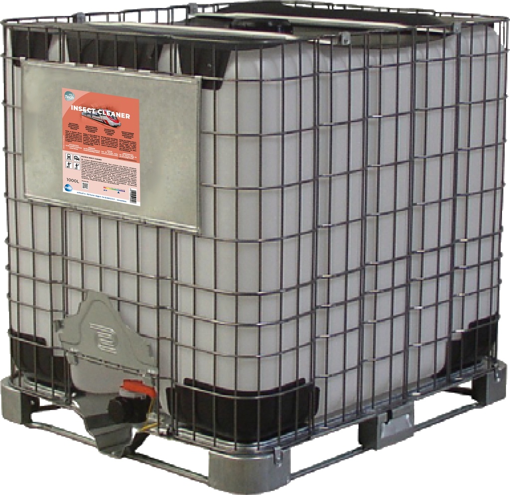 [2400069] POLTECH INSECT CLEANER (1000L) Nettoyant dégraissant pour taches tenaces, résidus gras, impas d'insectes, traces de suie 