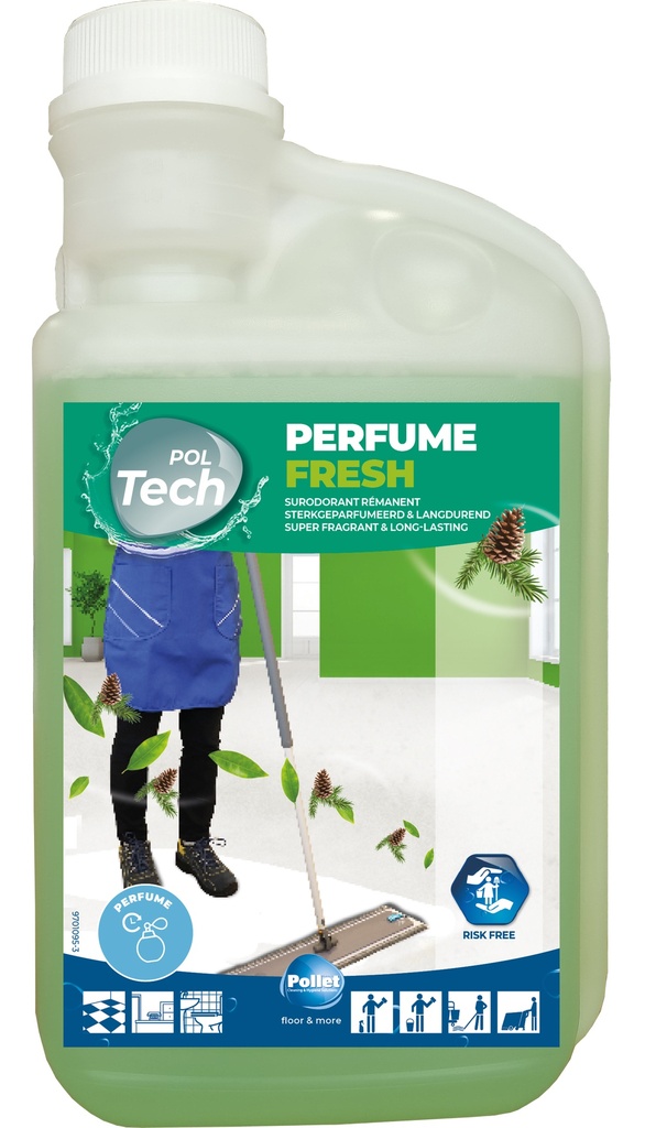 [2110144] POLTECH PERFUME FRESH (6 x 1L) Détergent dégraissant sur-odorant parfum menthe