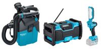 [9500P-2/3] HAZET - Radio sans fil · Aspirateur de poussière sans fil · Éclairage de travail sans fil · 18 volts ∙ 3 pièces