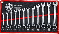 BGS - 30008 - Jeu de clés mixtes à cliquet réversibles 8 - 19 mm 12 pièces