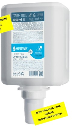 [102710] Herwe HERWESAN UV 50+ Creme, SPF 50+ 1000 ml VIVA Flasche