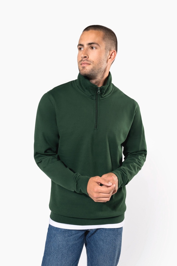 [K478-Navy-XS] K478 - Sweat-shirt col zippé homme - Navy (XS)