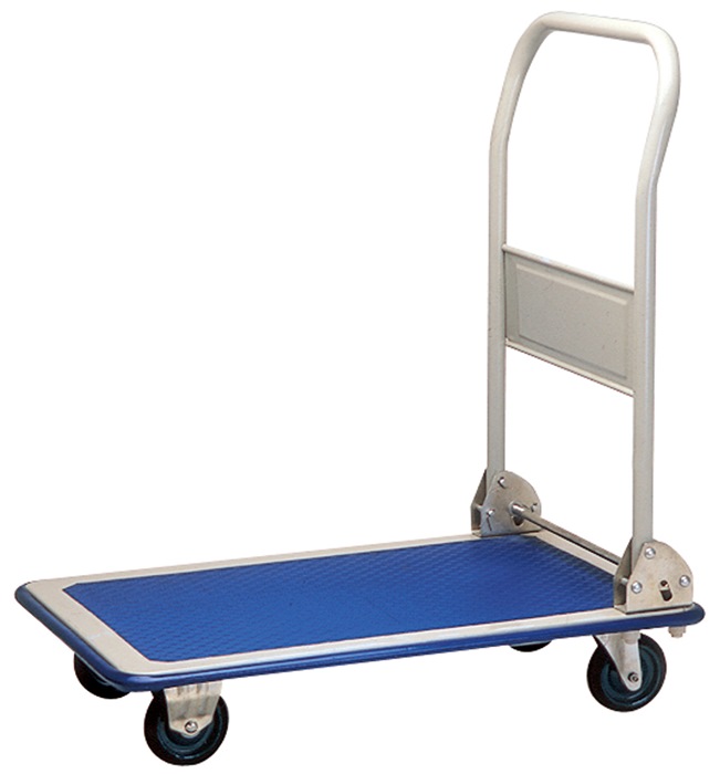 [M096-T] 4000818175 chariot pliable / Plattformwagen Ladeflächen L720xB470 mm Stahlrohr hellgrau Trgf. 150 kg