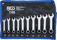 [1188BG] BGS - 1188 - Jeu de clés mixtes extra courtes 10 - 19 mm 10 pièces