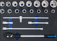 [6080BG] BGS - 6080 - Insert de servante d’atelier 3/3 : Jeu de douilles 20 mm (3/4") 21 pièces