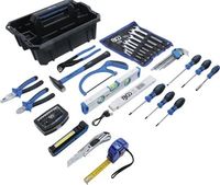 BGS - 70224 - Caisse porte-outils matière plastique avec assortiment d’outils 66 pièces