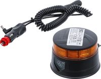 BGS - 70343 - Lampe de signalisation panoramique à batterie jaune avec aimant 12 V / 24 V Ø 130 mm