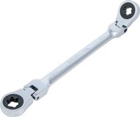 BGS - 71028-14X18 - Double clé annulaire à cliquet pliable avec têtes polygonales à profil E E14 x E