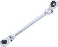 BGS - 71028-6X8 - Double clé annulaire à cliquet pliable avec têtes polygonales à profil E E6 x E8