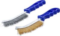 BGS - 71033 - Jeu de brosses à fils Fil en acier et laiton 260 mm 2 pièces