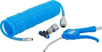 BGS - 74253 - Soufflette d’air comprimé avec tuyau pneumatique en spirale et connecteur en T