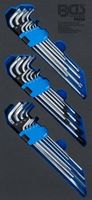 BGS - 74259 - Insert de servante d’atelier 1/3 : Jeu de clés allen extra long profil T (pour Torx), 