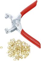[75830BG] BGS - 75830 - Pince à œillets avec 100 œillets ronds 4,5 mm