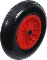BGS - 80655 - Roue de brouette PU, rouge/noir 400 mm