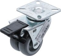 BGS - 81944 - Roulette double de direction avec frein Ø 50 mm