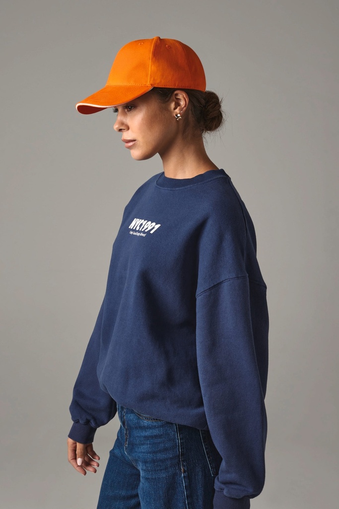 [B20-FrenchNavy_White-OneSize] B20 - Casquette Athleisure - 6 panneaux - FrenchNavy_White