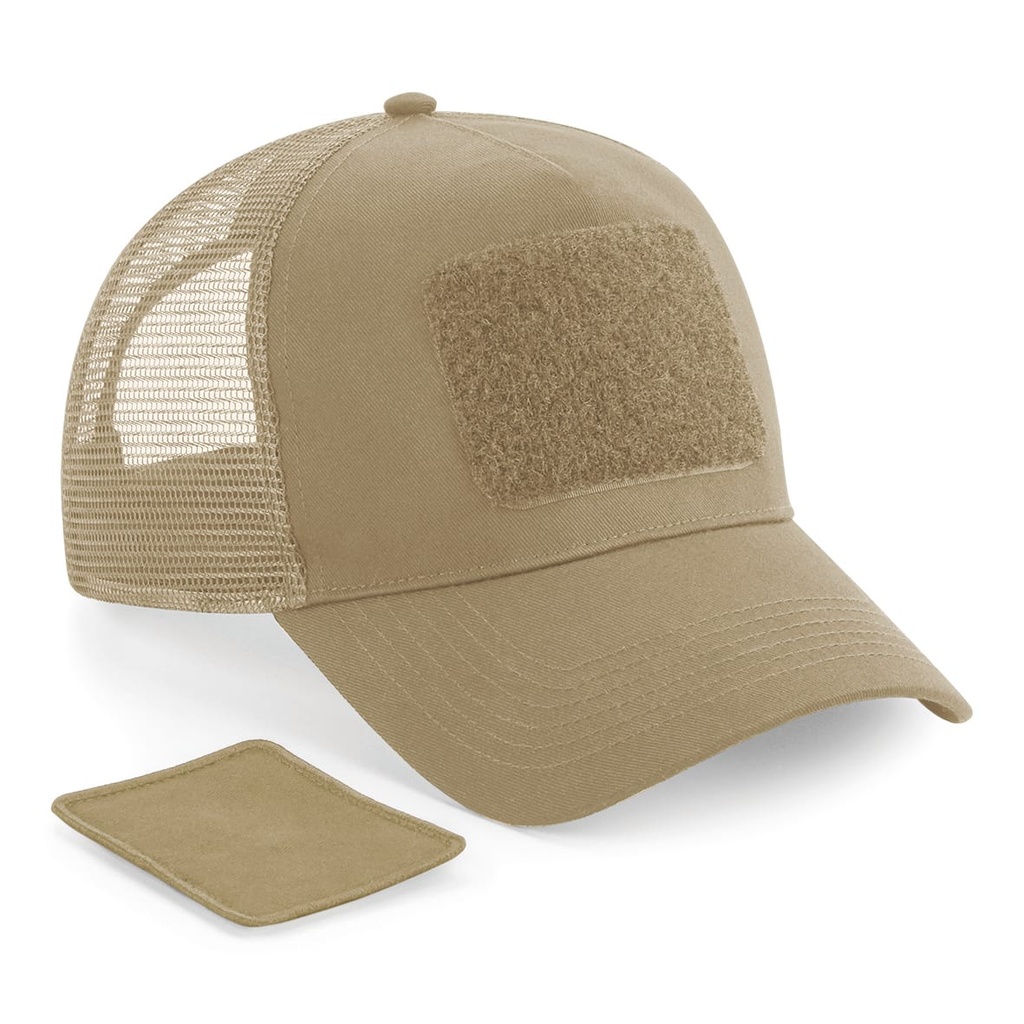 [B641-FrenchNavy-OneSize] B641 - Casquette Filet Réglable à l'Arrière avec Patch Amovible - FrenchNavy