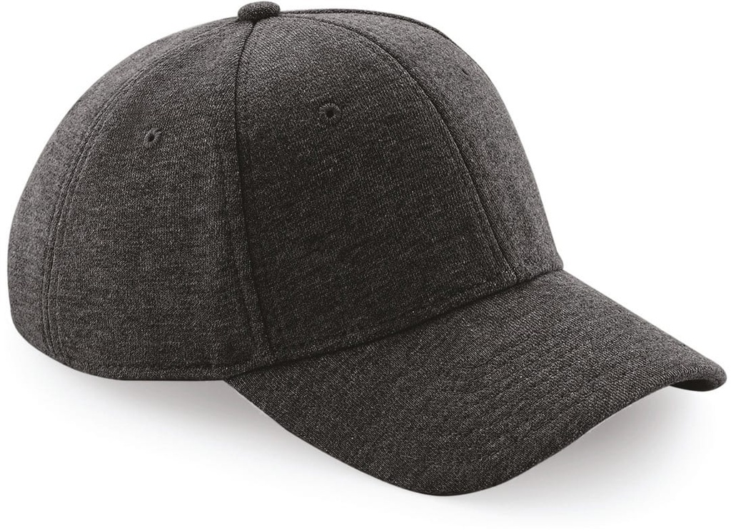 [B677-HeatherGrey-OneSize] B677 - Casquette Baseball Athleisure - 6 panneaux - HeatherGrey